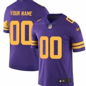 Minnesota Vikings Customized Limited Purple Rush Color Jersey
