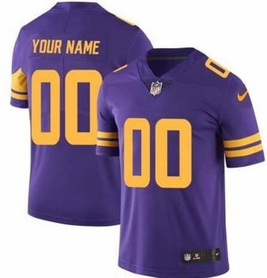 Minnesota Vikings Customized Limited Purple Rush Color Jersey