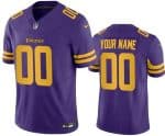 Minnesota Vikings Customized Limited Purple Throwback FUSE Vapor Jersey