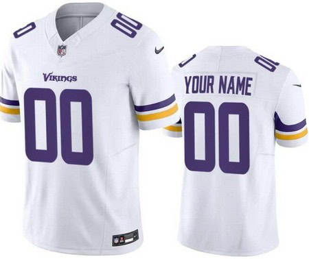 Minnesota Vikings Customized Limited White FUSE Vapor Jersey