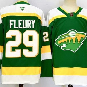 Minnesota Wild #29 Marc Andre Fleury Green Alternate Authentic Jersey