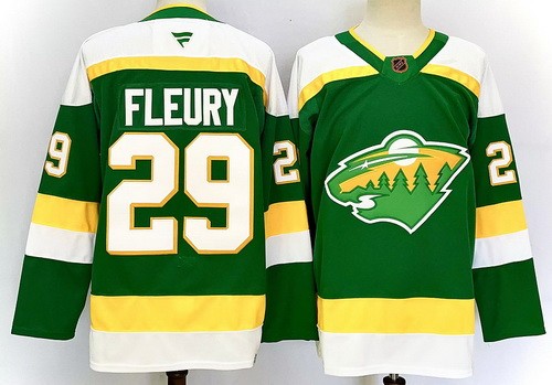 Minnesota Wild #29 Marc Andre Fleury Green Alternate Authentic Jersey