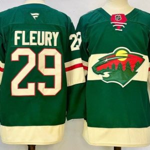Minnesota Wild #29 Marc Andre Fleury Green Authentic Jersey