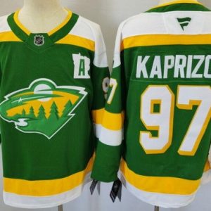 Minnesota Wild #97 Kirill Kaprizov Green Alternate Authentic Jersey
