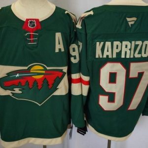 Minnesota Wild #97 Kirill Kaprizov Green Authentic Jersey