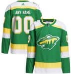 Minnesota Wild Customized Green Alternate Authentic Jersey