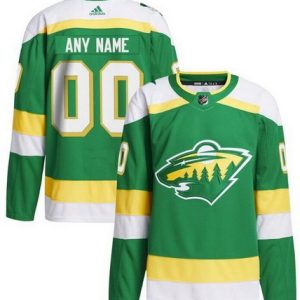 Minnesota Wild Customized Green Alternate Authentic Jersey