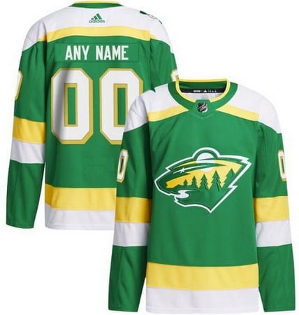 Minnesota Wild Customized Green Alternate Authentic Jersey