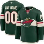 Minnesota Wild Customized Green Fanatics Authentic Jersey