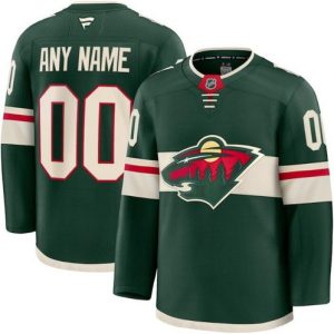 Minnesota Wild Customized Green Fanatics Authentic Jersey