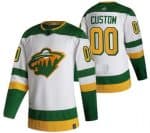 Minnesota Wild Customized White 2021 Reverse Retro Authentic Jersey