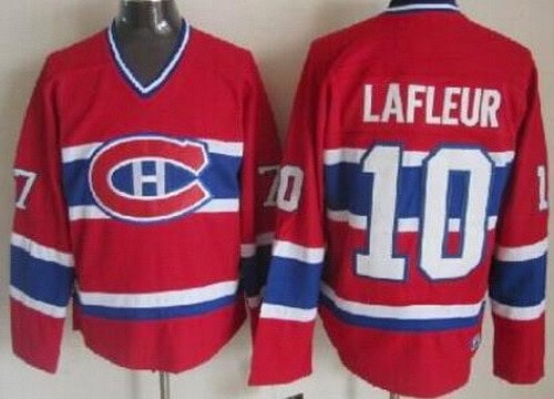 Montreal Canadiens #10 Guy Lafleur Red Throwback Jersey