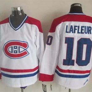 Montreal Canadiens #10 Guy Lafleur White Throwback Jersey