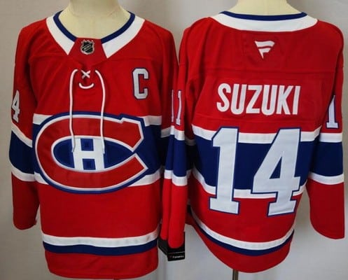 Montreal Canadiens #14 Nick Suzuki Red Authentic Jersey