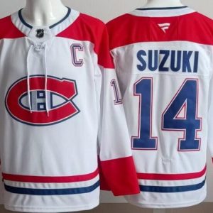 Montreal Canadiens #14 Nick Suzuki White Authentic Jersey