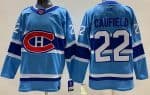 Montreal Canadiens #22 Cole Caufield Light Blue 2022 Reverse Retro Authentic Jersey