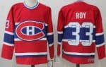 Montreal Canadiens #33 Patrick Roy Red Throwback Jersey