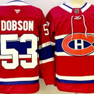 Montreal Canadiens #53 Noah Dobson Red Authentic Jersey