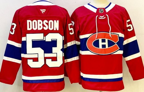 Montreal Canadiens #53 Noah Dobson Red Authentic Jersey
