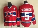 Montreal Canadiens #5 Bernard Geoffrion Red Throwback Jersey