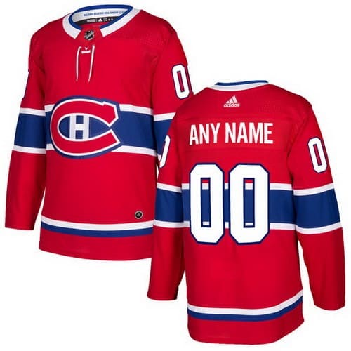 Montreal Canadiens Customized Red Authentic Jersey