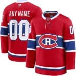 Montreal Canadiens Customized Red Fanatics Authentic Jersey
