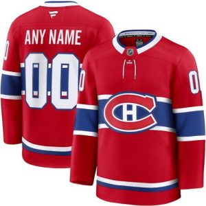 Montreal Canadiens Customized Red Fanatics Authentic Jersey