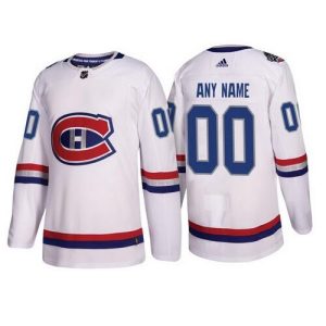Montreal Canadiens Customized White 2017 NHL 100 Classic Authentic Jersey