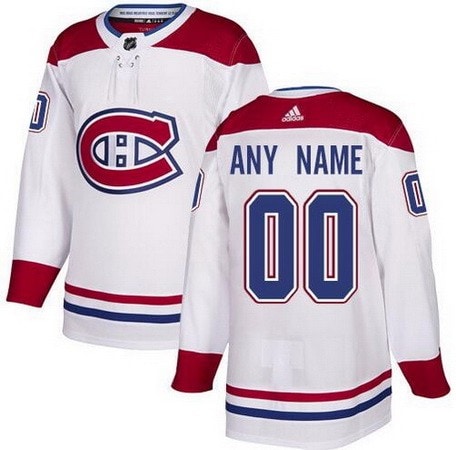 Montreal Canadiens Customized White Authentic Jersey