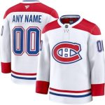 Montreal Canadiens Customized White Fanatics Authentic Jersey