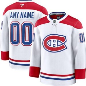 Montreal Canadiens Customized White Fanatics Authentic Jersey
