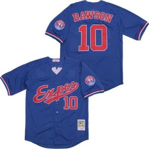 Montreal Expos #10 Andre Dawson Blue Throwback Jersey