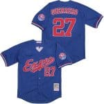 Montreal Expos #27 Vladimir Guerrero Blue Throwback Jersey
