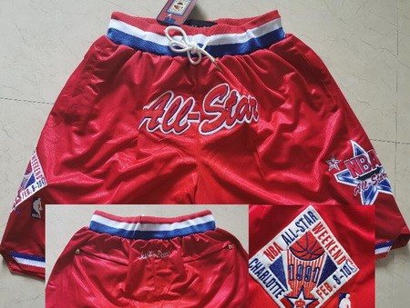 NBA Red 1991 All Star Just Don Shorts