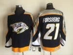 Nashville Predators #21 Filip Forsberg Black Throwback Jersey