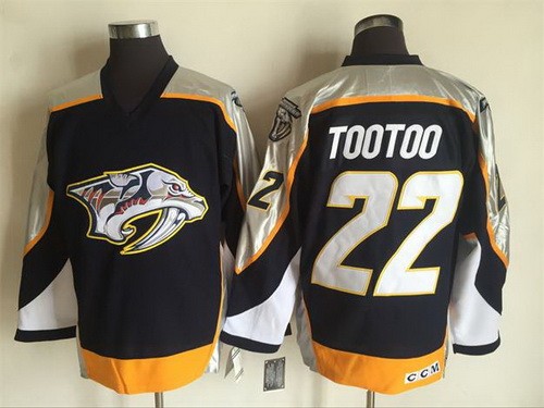 Nashville Predators #22 Jordin Tootoo Black Throwback Jersey