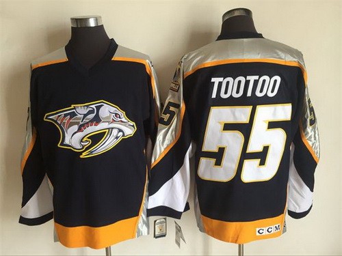 Nashville Predators #55 Jordin Tootoo Black Throwback Jersey