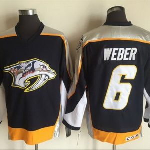 Nashville Predators #6 Shea Weber Black Throwback Jersey