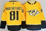 Nashville Predators #81 Jonathan Marchessault Yellow Authentic Jersey
