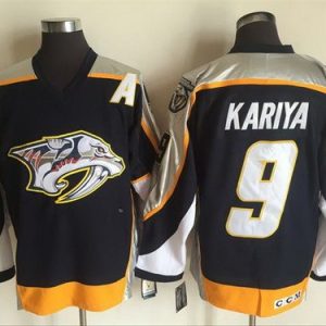 Nashville Predators #9 Paul Kariya Black Throwback Jersey
