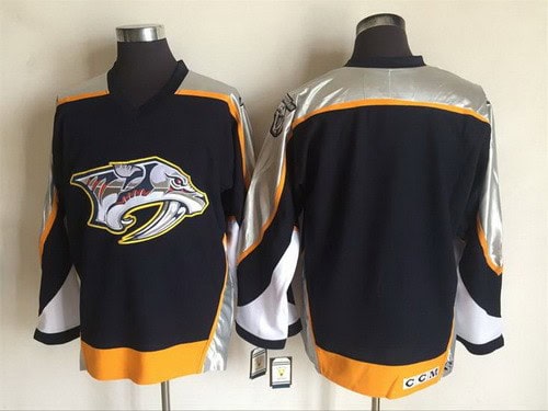 Nashville Predators Blank Black Throwback Jersey