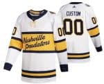 Nashville Predators Customized White 2020 Winter Classic Authentic Jersey