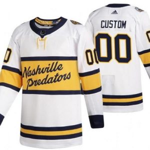 Nashville Predators Customized White 2020 Winter Classic Authentic Jersey