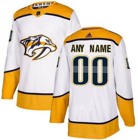 Nashville Predators Customized White Authentic Jersey
