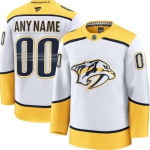 Nashville Predators Customized White Fanatics Authentic Jersey