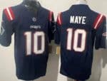 New England Patriots #10 Drake Maye Limited Navy FUSE Vapor Jersey