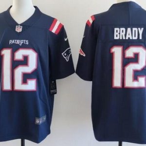 New England Patriots #12 Tom Brady Limited Navy Vapor Jersey