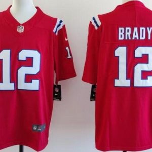 New England Patriots #12 Tom Brady Limited Red Vapor Jersey
