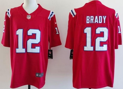 New England Patriots #12 Tom Brady Limited Red Vapor Jersey