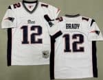 New England Patriots #12 Tom Brady White Throwback Jersey